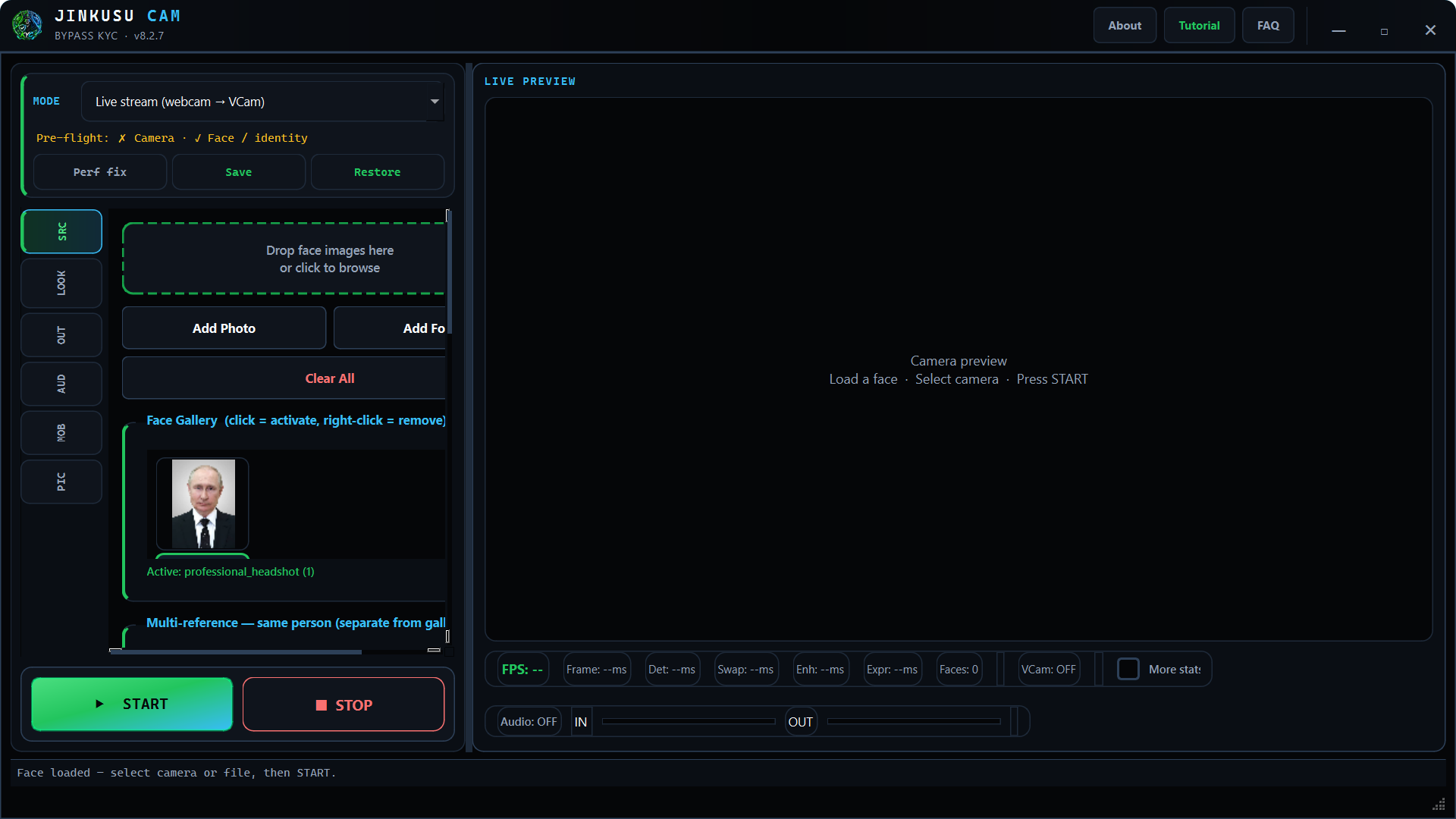 SOURCES — face gallery and workflow deck