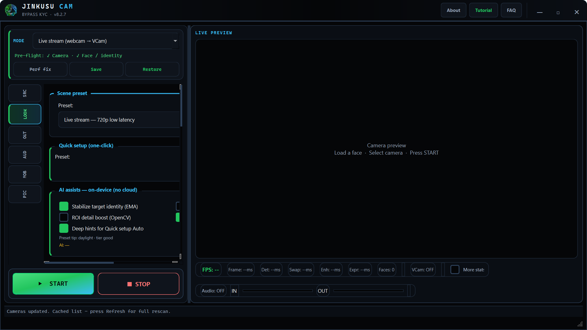 LOOK — scene presets, swap engine, expression
